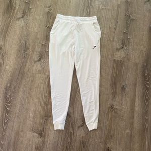 Size small white Gymshark joggers